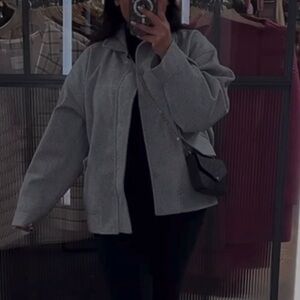 Topshop Grey Bomber Jacket